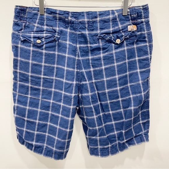 Tommy Bahama Relax Plaid Linen Blue Shorts Size 36 - Picture 2 of 6